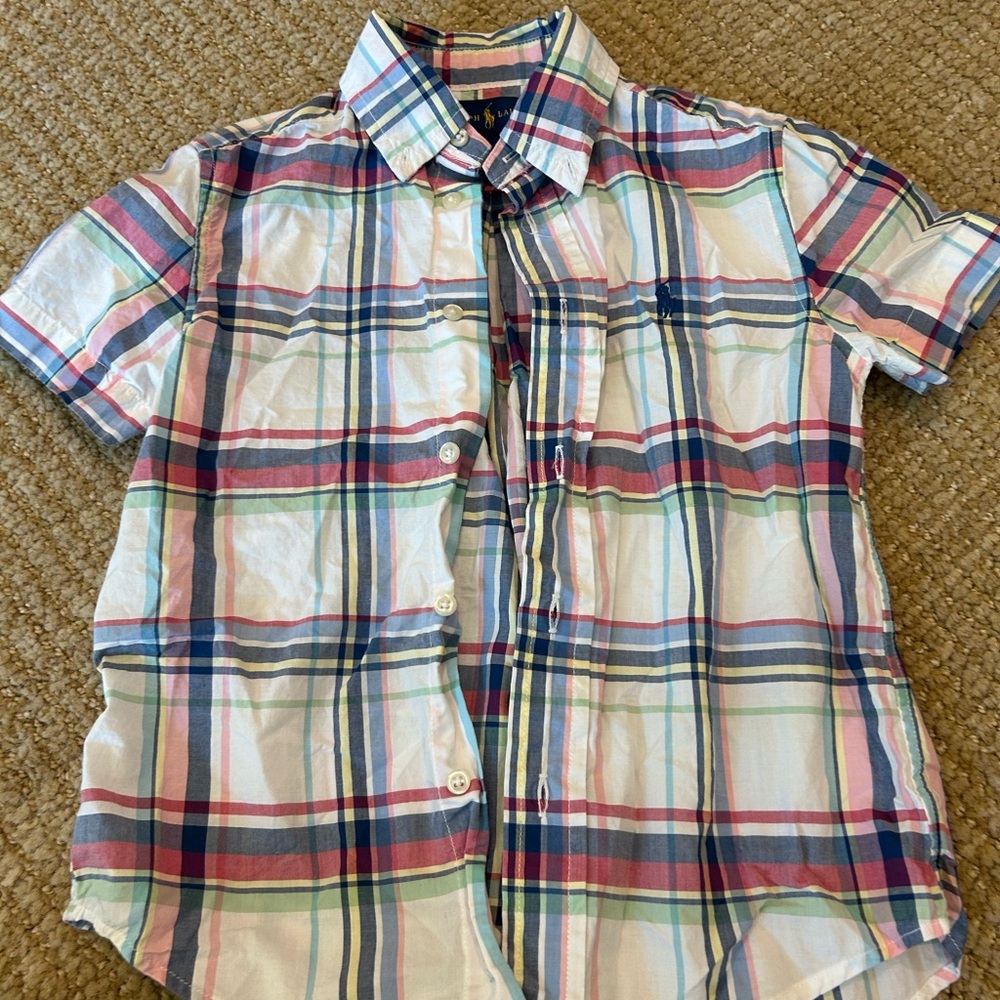 Plaid Kids Shirt - Multicolor